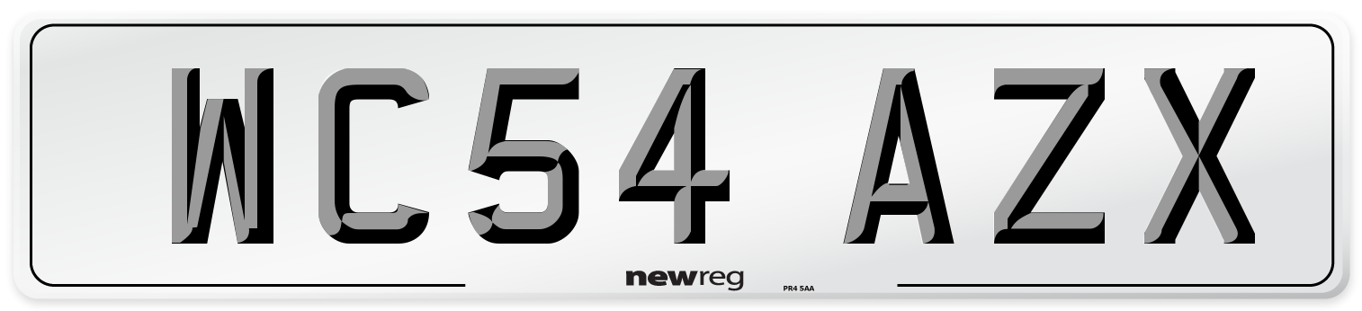 WC54 AZX Number Plate from New Reg
